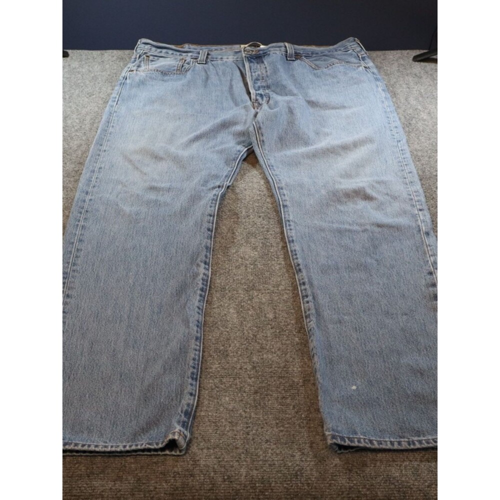 Levi’s 501 Jeans Mens 40x34 Light Wash Denim Straight Leg Button Fly Classic